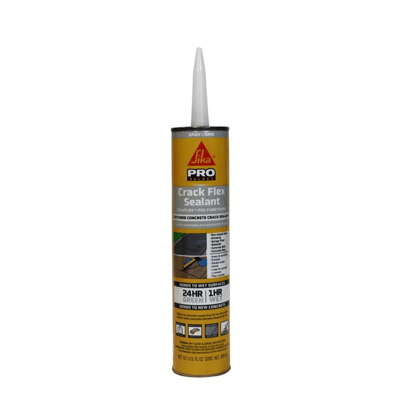 SIKA Sikaflex Crack Flex Sealant, Gray, High-Performance Textured Polyurethane, Self-Leveling, Waterproof Sealant for Horizontal Cracks Up to 1 in Wide, 10.1 fl oz, - Image 1